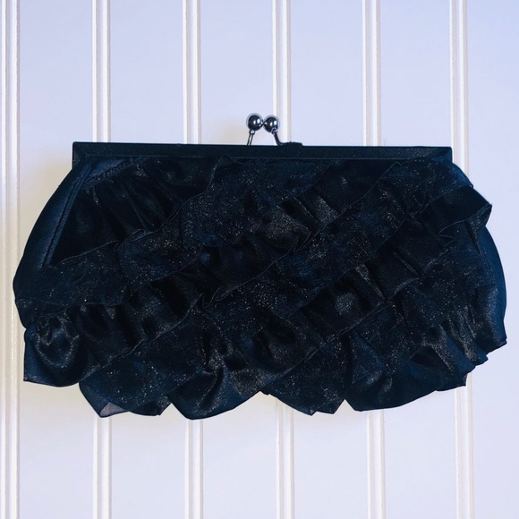 WHITE HOUSE BLACK MARKET Ruffle Evening Clutch - Picture 3 of 10